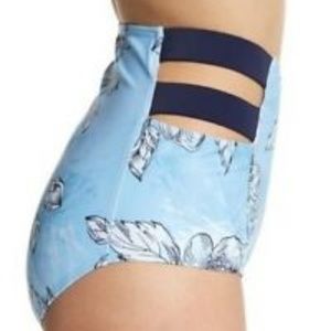 Marilyn Monroe Blue Floral High Waist Retro Bottom